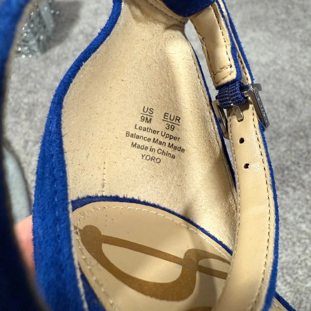 Sam Edelman Blue Suede Pumps - Picture 9 of 9